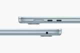 MacBook Air M5 Sky Blue, side ports close-up