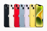 iPhone 14 - Open Box All six colors lineup, backs plus one front