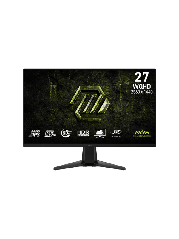 MSI MAG 275QF E21 27″ 2K Gaming Monitor, 2560 x 1440 (WQHD), 0.5ms Response Time, 210Hz, HDR Ready, Rapid IPS, HDMI, DP Port, BLACK