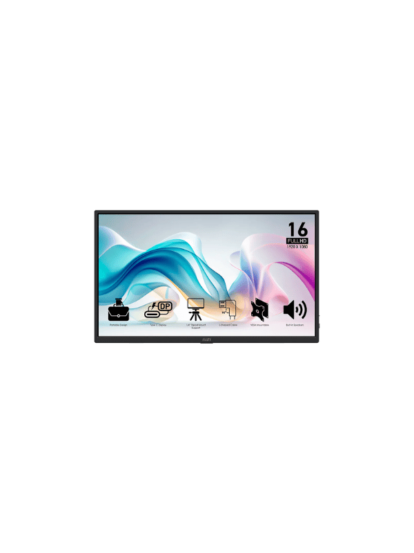 MSI PRO MP165 E6 PORTABLE MONITOR, 60HZ, 15.6″, 4MS