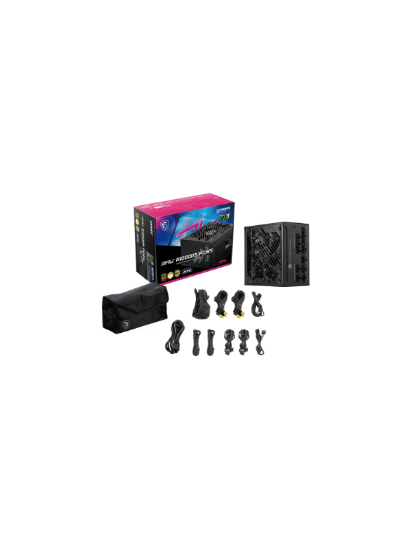 MSI MAG A1000GS PCIE5 1000W Power Supply, Full Modular, BLACK