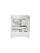 DarkFlash DY460 ATX PC Case, With 4 ARGB Fans, WHITE