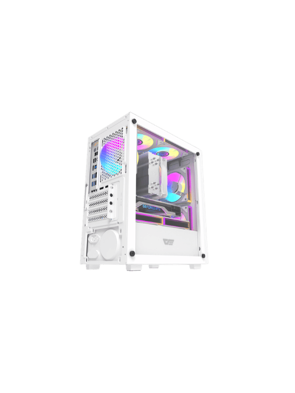 DarkFlash M305 Mesh M-ATX PC Case, WHITE
