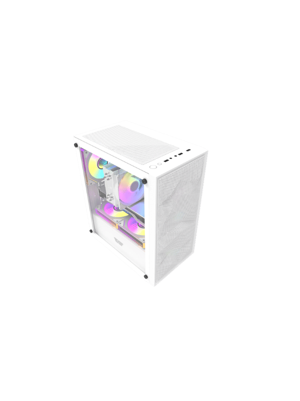 DarkFlash M305 Mesh M-ATX PC Case, WHITE