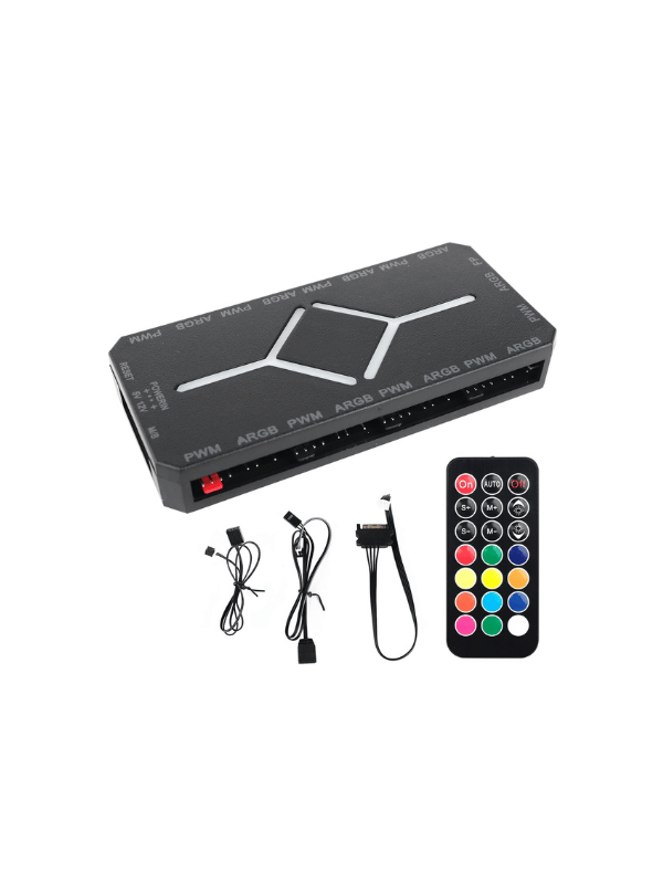 Controller ARGB & PWM RGB 120mm Desktop PC Computer Case CPU Cooling Fan