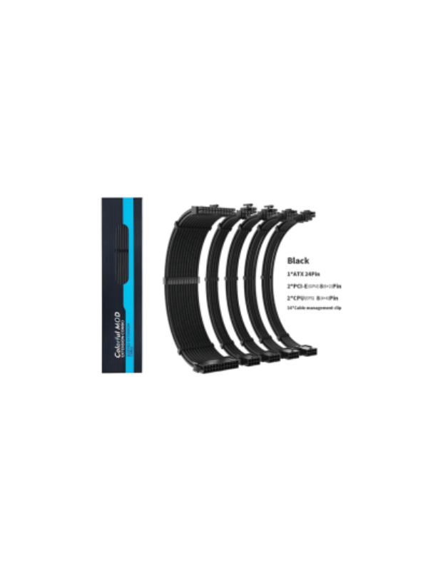 PowerMax COLORFUL MOD EXTENSION COMBO CABLE – Black