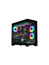 DarkFlash DS900M M-ATX PC Case, With 3 ARGB Fans, BLACK
