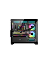DarkFlash DS900M M-ATX PC Case, With 3 ARGB Fans, BLACK