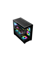 DarkFlash DS900M M-ATX PC Case, With 3 ARGB Fans, BLACK