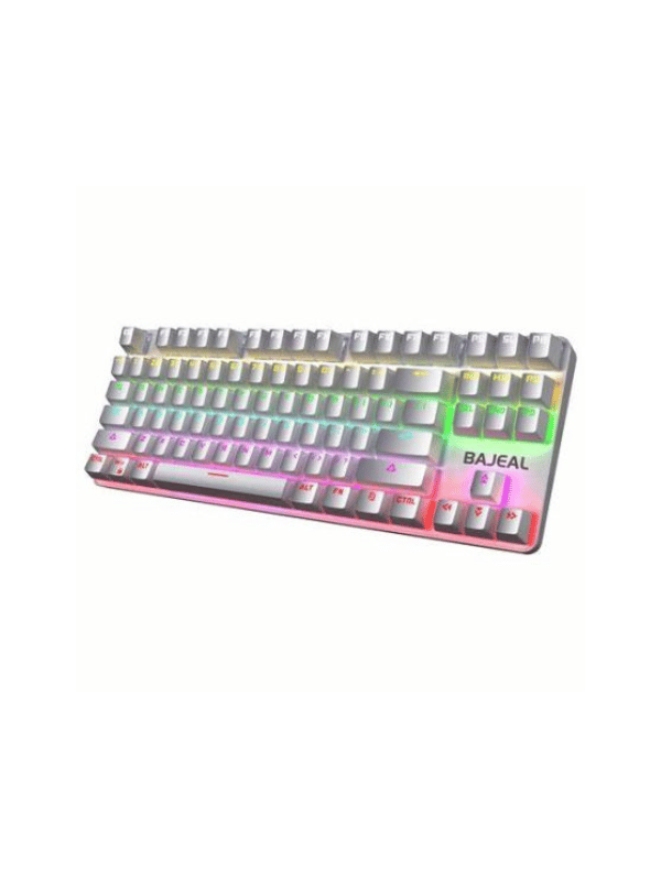 BAJEAL K200 80% RED SWITCH GAMING KEYBOARD ,87 Keys, WHITE