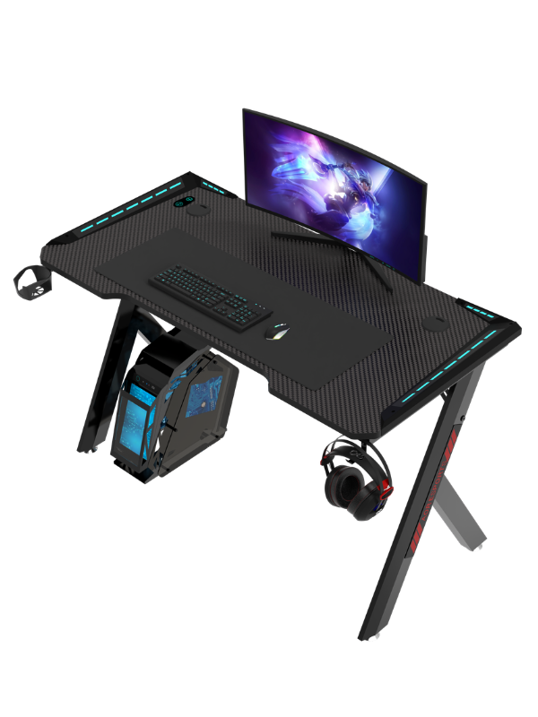 Gaming Desk RGB 120 x 60 x 72 cm, Black