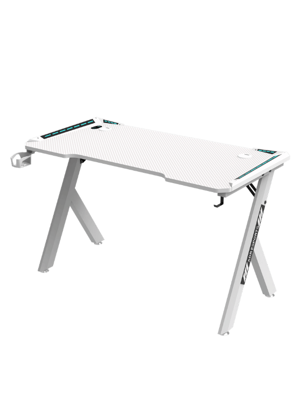 Gaming Desk RGB 120x60x72cm, White