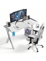 Gaming Desk RGB 120x60x72cm, White