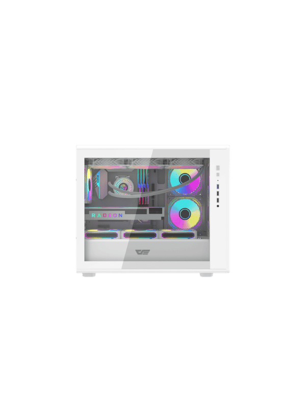 DarkFlash DB460M M-ATX PC Case, WHITE