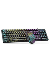 Bajeal T550 Cracked Suspended Keycap Mechanical Feel Gaming Luminous Keyboard and Mouse Combo