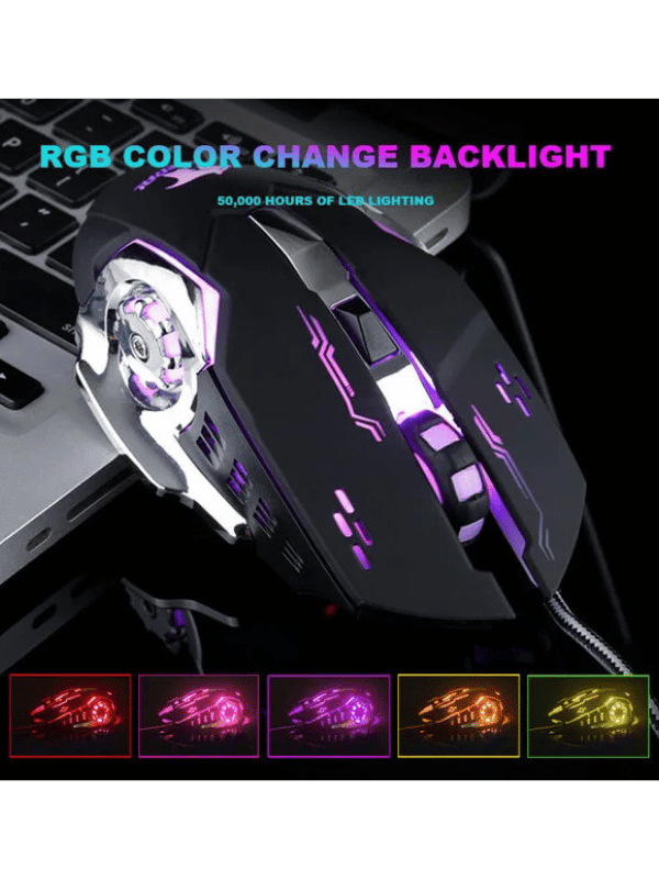 BAJEAL G8 RGB Gaming Mouse – Ergonomic, Wired, Programmable, Up to 3200 DPI