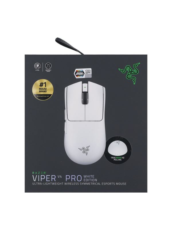 Razer Viper V4 Pro Ultra Lightweight Wireless Esports Gaming Mouse, White