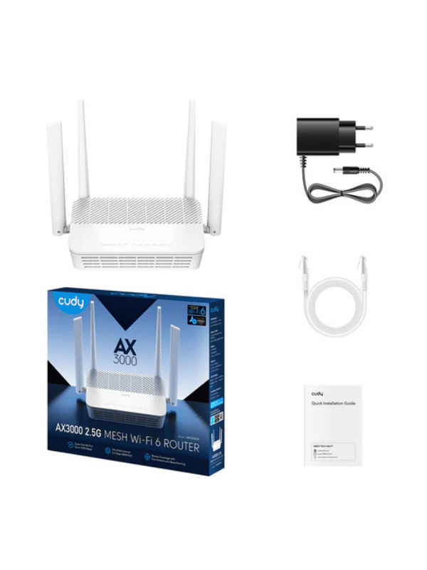 CUDY WR3000H AX3000 2.5G Mesh Wi-Fi 6 Router