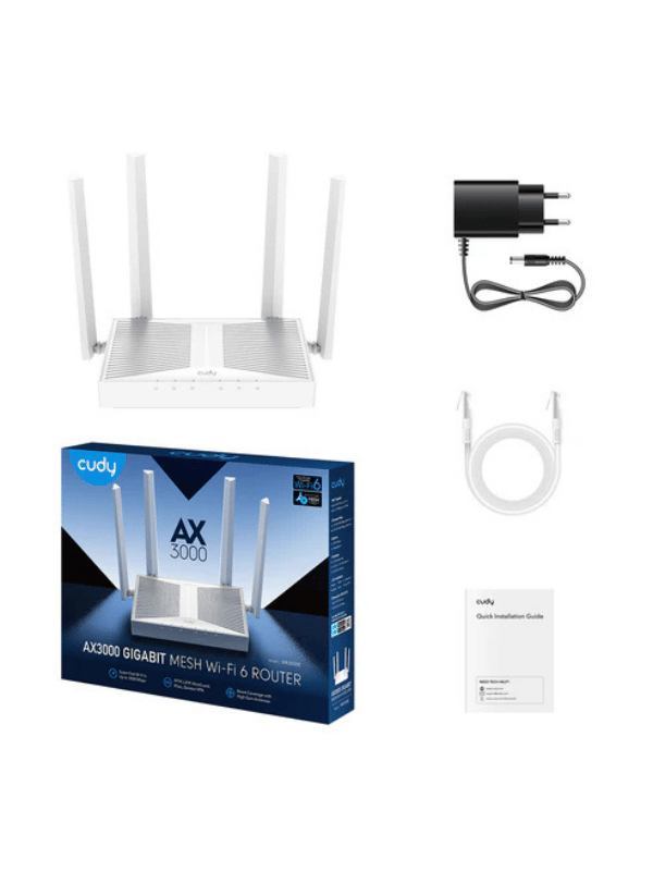 CUDY WR3000E AX3000 Gigabit Mesh Wi-Fi 6 Router