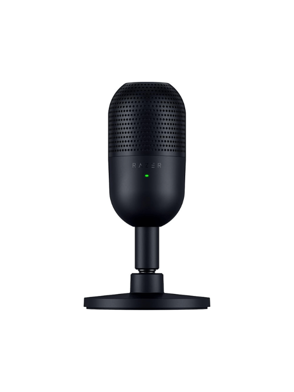 Razer Seiren V3 Mini USB Microphone, Supercardioid Condenser Mic, Tap-to-Mute Sensor with LED Indicator, Shock Absorber, Ultra Compact, Works with OBS, Discord, Zoom, Teams, BLACK