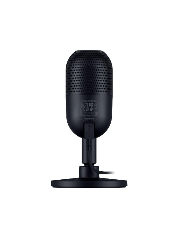 Razer Seiren V3 Mini USB Microphone, Supercardioid Condenser Mic, Tap-to-Mute Sensor with LED Indicator, Shock Absorber, Ultra Compact, Works with OBS, Discord, Zoom, Teams, BLACK