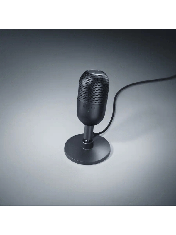 Razer Seiren V3 Mini USB Microphone, Supercardioid Condenser Mic, Tap-to-Mute Sensor with LED Indicator, Shock Absorber, Ultra Compact, Works with OBS, Discord, Zoom, Teams, BLACK