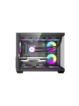 DarkFlash B275 Pro M-ATX PC Case, With 3 ARGB Fans DM20, BLACK