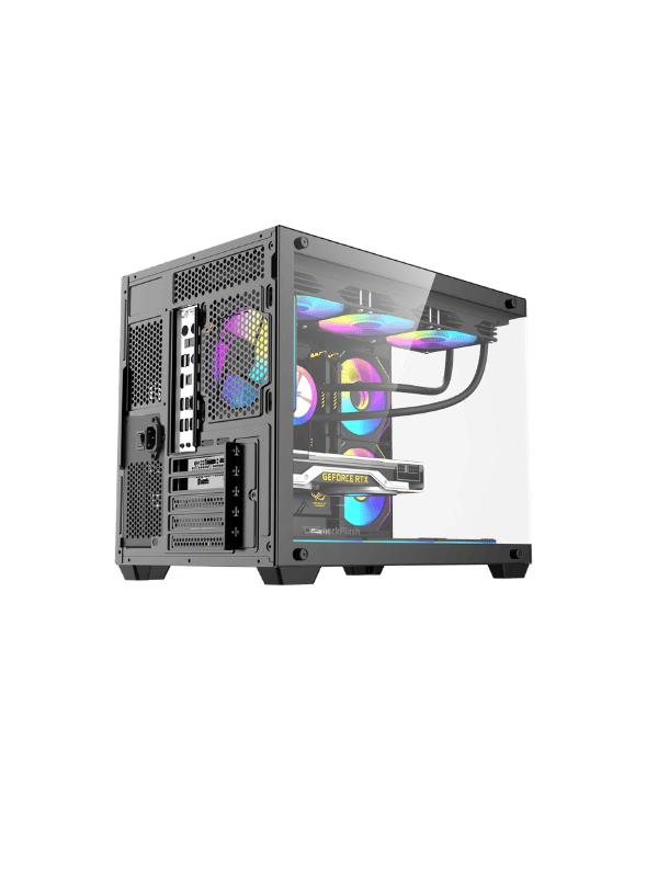 DarkFlash B275 Pro M-ATX PC Case, With 3 ARGB Fans DM20, BLACK