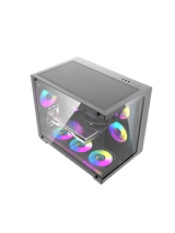 DarkFlash B275 Pro M-ATX PC Case, With 3 ARGB Fans DM20, BLACK
