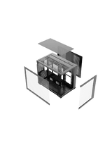 DarkFlash B275 Pro M-ATX PC Case, With 3 ARGB Fans DM20, BLACK