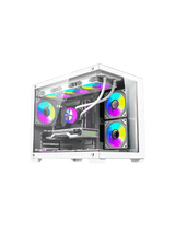 DarkFlash B275 Pro M-ATX PC Case, With 3 ARGB Fans DM20, WHITE
