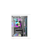 DarkFlash B275 Pro M-ATX PC Case, With 3 ARGB Fans DM20, WHITE
