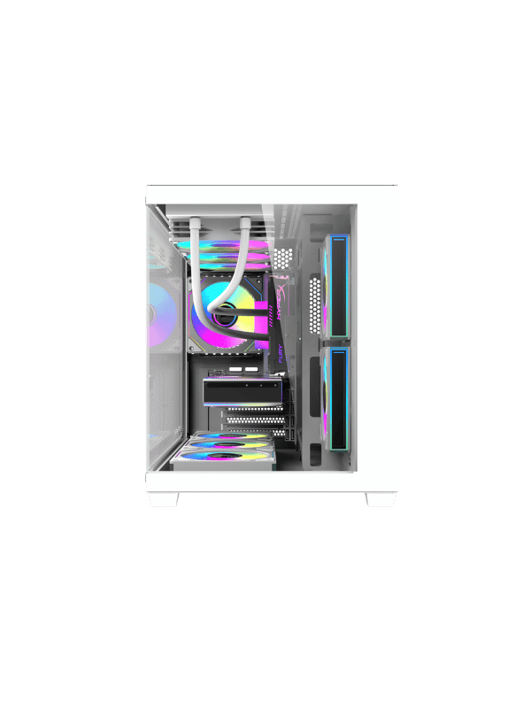 DarkFlash B275 Pro M-ATX PC Case, With 3 ARGB Fans DM20, WHITE
