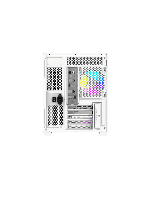 DarkFlash B275 Pro M-ATX PC Case, With 3 ARGB Fans DM20, WHITE