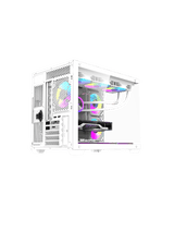 DarkFlash B275 Pro M-ATX PC Case, With 3 ARGB Fans DM20, WHITE
