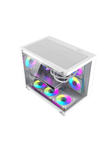 DarkFlash B275 Pro M-ATX PC Case, With 3 ARGB Fans DM20, WHITE