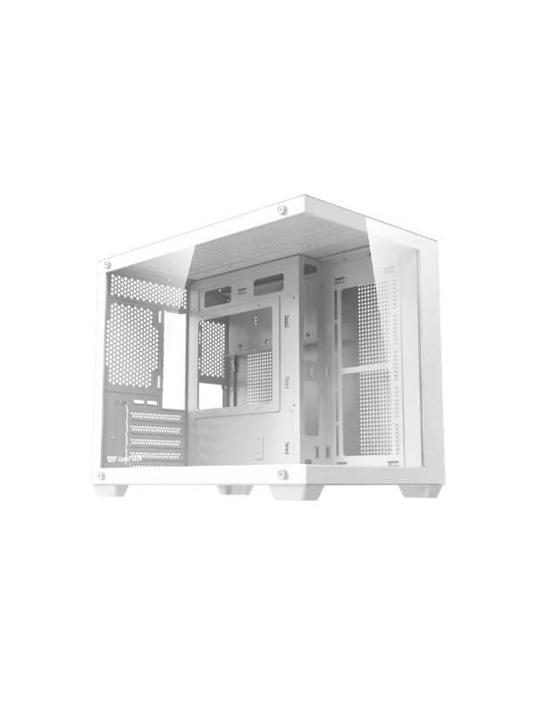DarkFlash B275 Pro M-ATX PC Case, With 3 ARGB Fans DM20, WHITE