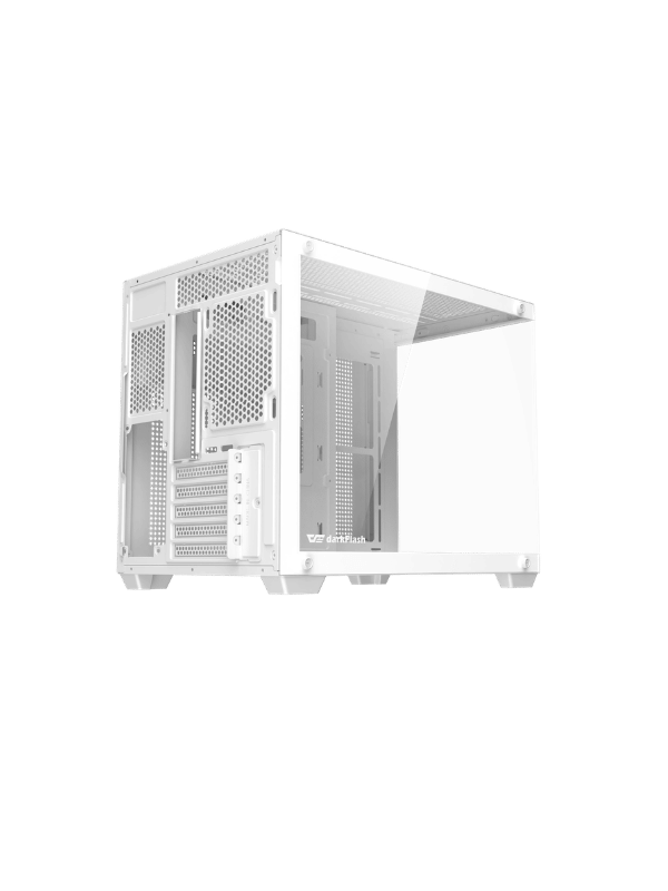 DarkFlash B275 Pro M-ATX PC Case, With 3 ARGB Fans DM20, WHITE