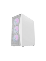 DarkFlash DK352 ATX PC Case, With 4 ARGB Fans, WHITE