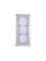 DarkFlash DK352 ATX PC Case, With 4 ARGB Fans, WHITE