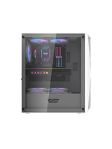 DarkFlash DK352 ATX PC Case, With 4 ARGB Fans, WHITE