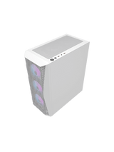 DarkFlash DK352 ATX PC Case, With 4 ARGB Fans, WHITE