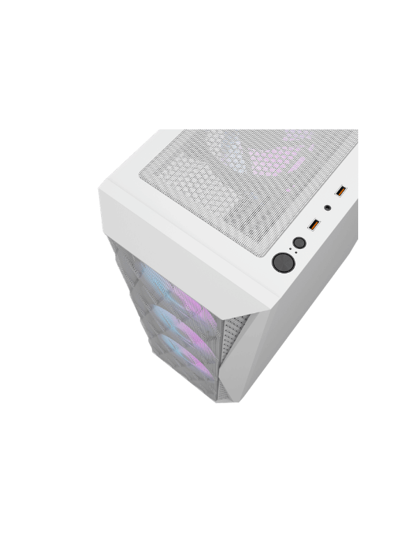 DarkFlash DK352 ATX PC Case, With 4 ARGB Fans, WHITE