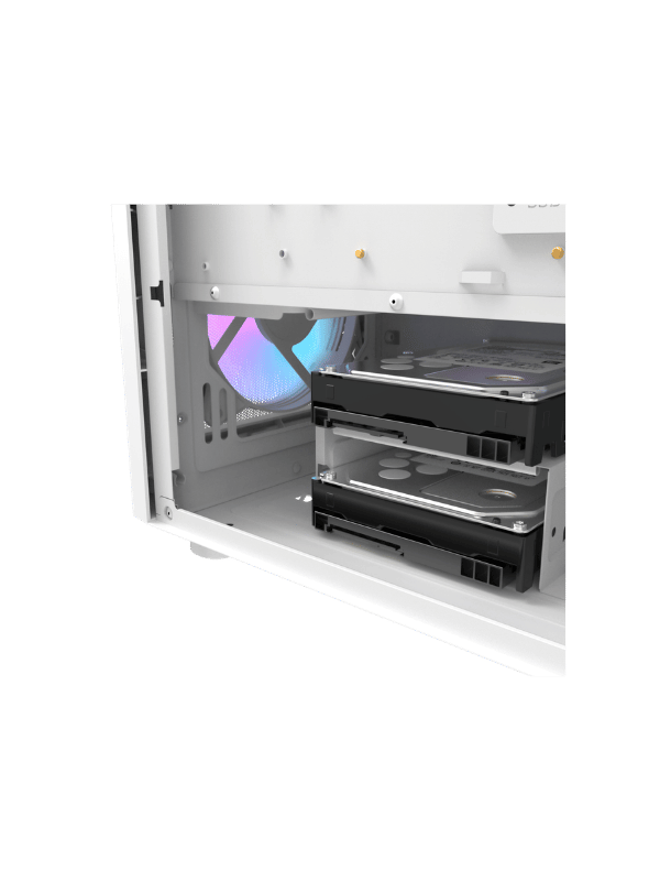 DarkFlash DK352 ATX PC Case, With 4 ARGB Fans, WHITE
