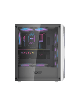 DarkFlash DK352 Plus ATX PC Case, With 4 ARGB Fans, WHITE