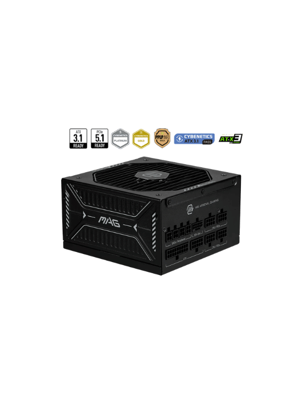 MSI MAG A1000GLS PCIE5, 1000W Power Supply, Full Modular, BLACK