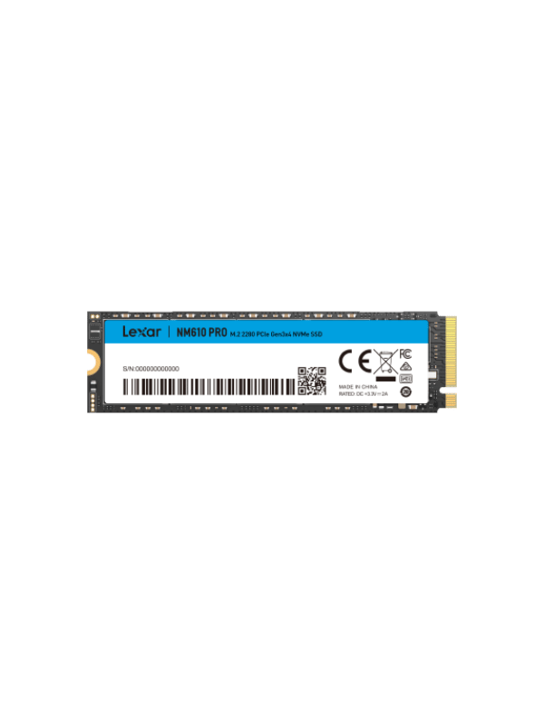 Lexar NM610 PRO 1TB M.2 2280 PCIe Gen3x4 NVMe SSD, Up to 3300MB/s Read