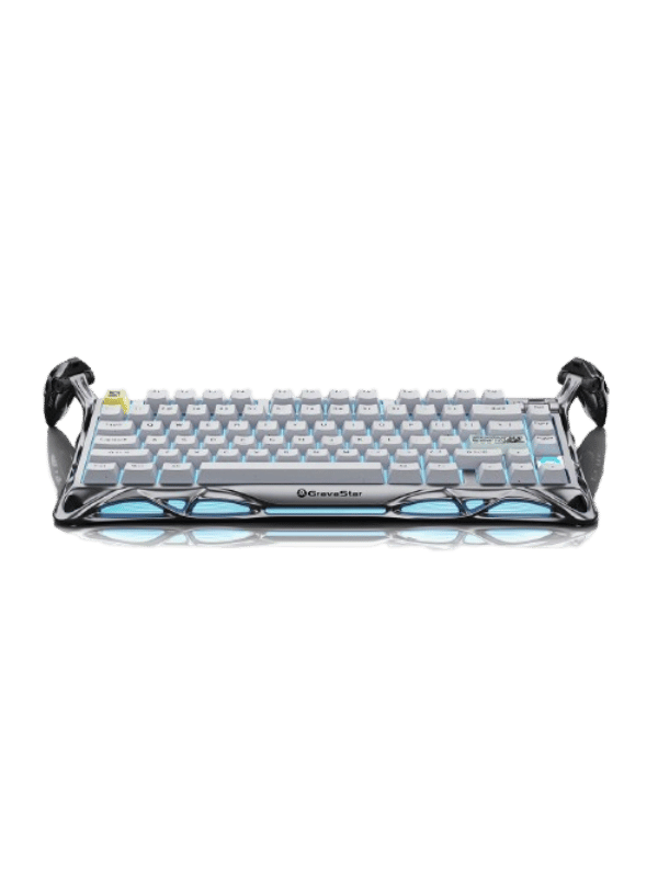 GravaStar Mercury K1 Pro 75% Wireless Mechanical Gaming Keyboard, 2.4GHz, Pre-Lubed Linear Switches, Tri-Mode Connectivity, RGB Backlit, Concrete Gray