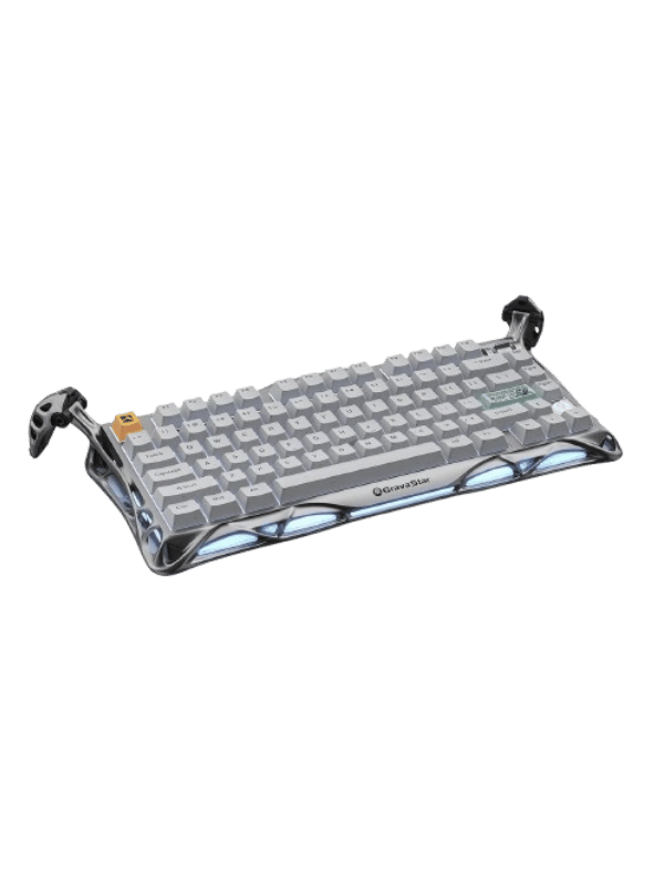 GravaStar Mercury K1 Pro 75% Wireless Mechanical Gaming Keyboard, 2.4GHz, Pre-Lubed Linear Switches, Tri-Mode Connectivity, RGB Backlit, Concrete Gray