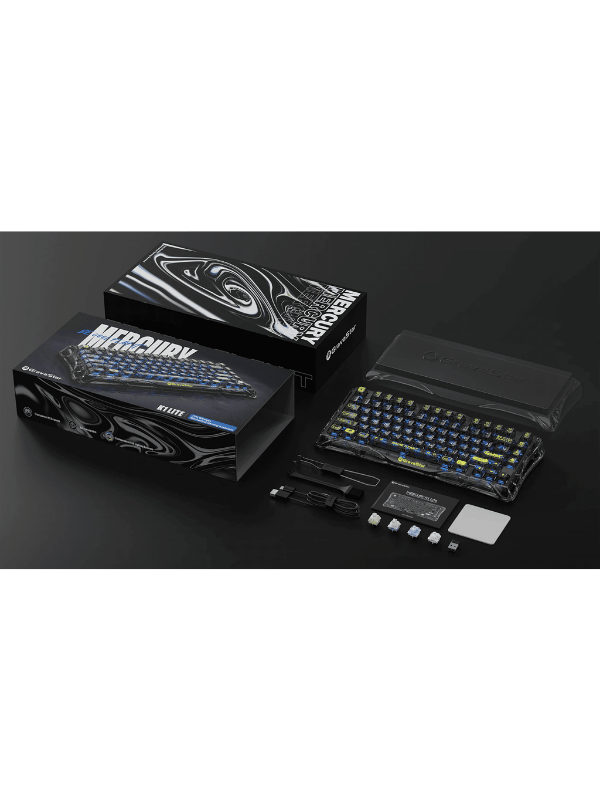 GravaStar Mercury K1 Lite 75% Mechanical Keyboard, 2.4GHz, Transparent Black